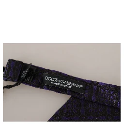 Blue Geometric Silk Adjustable Neck Papillon Tie