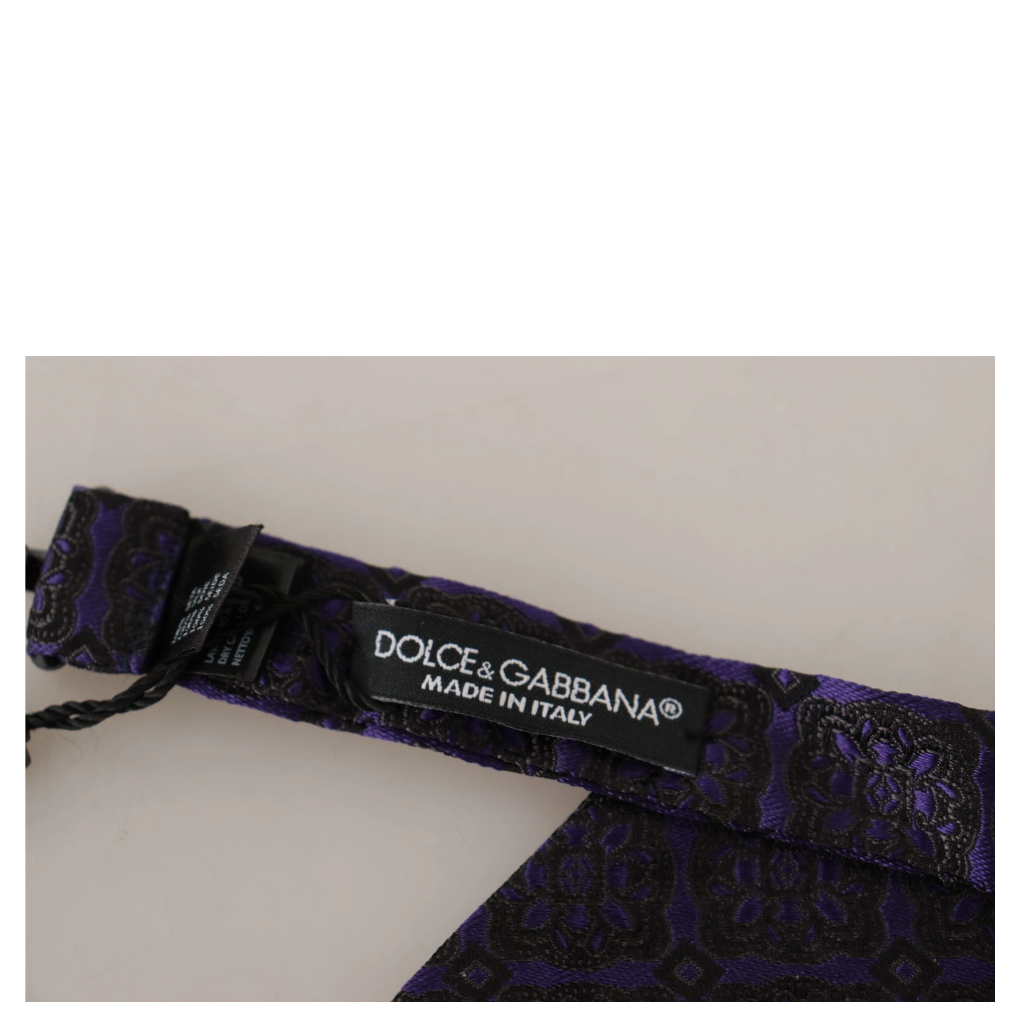 Blue Geometric Silk Adjustable Neck Papillon Tie