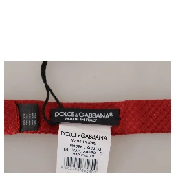 Red 100% Silk Adjustable Neck Papillon Tie