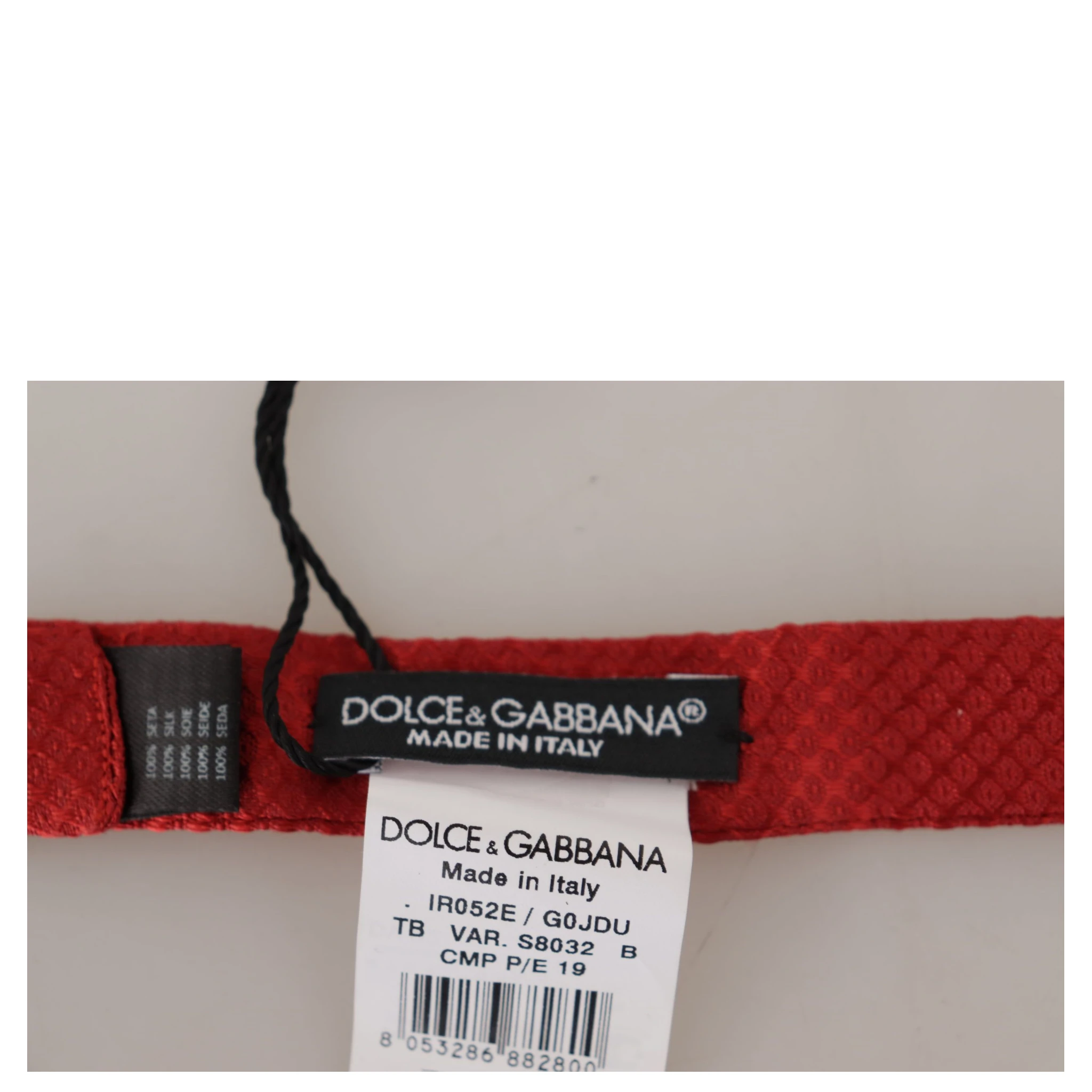 Red 100% Silk Adjustable Neck Papillon Tie