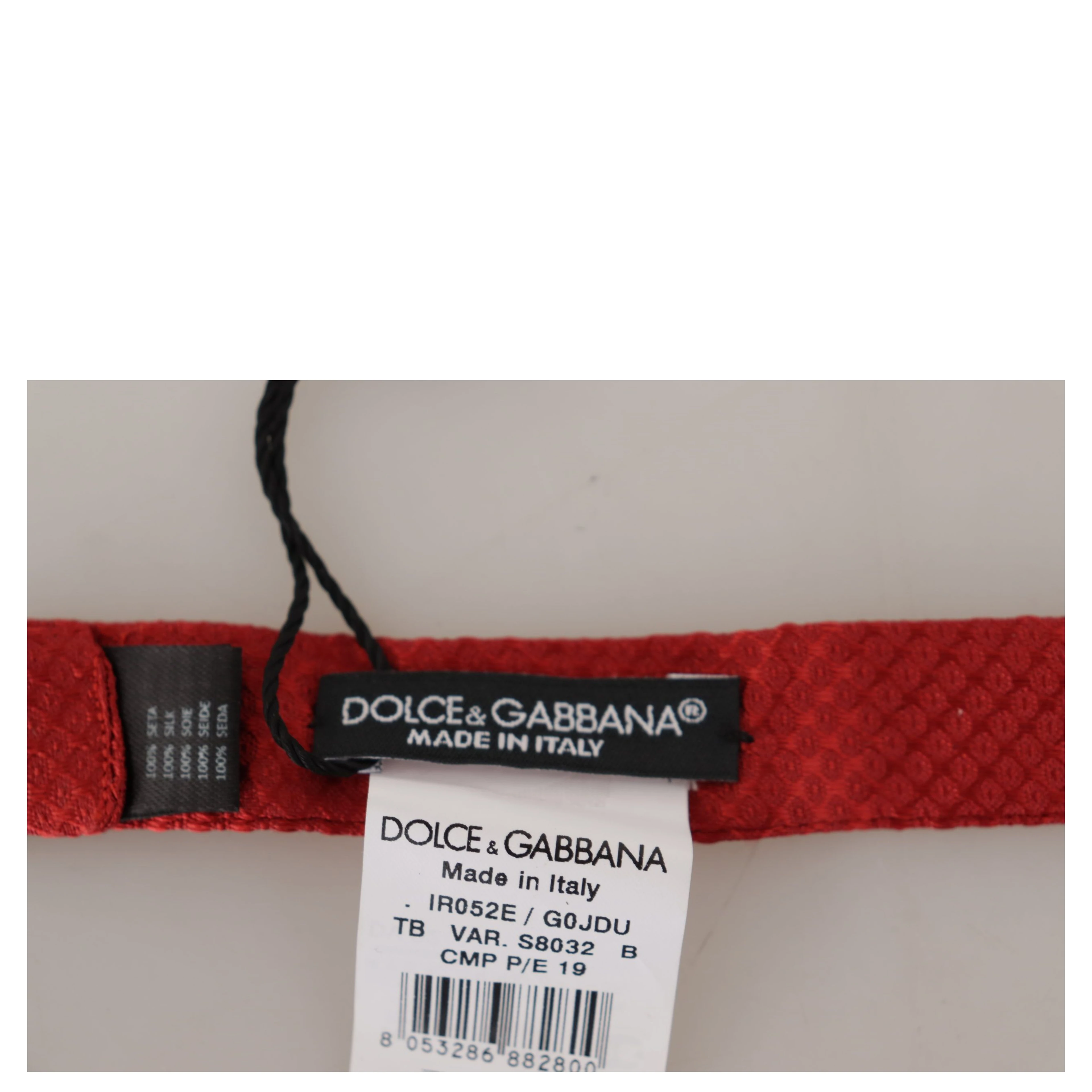 Red 100% Silk Adjustable Neck Papillon Tie