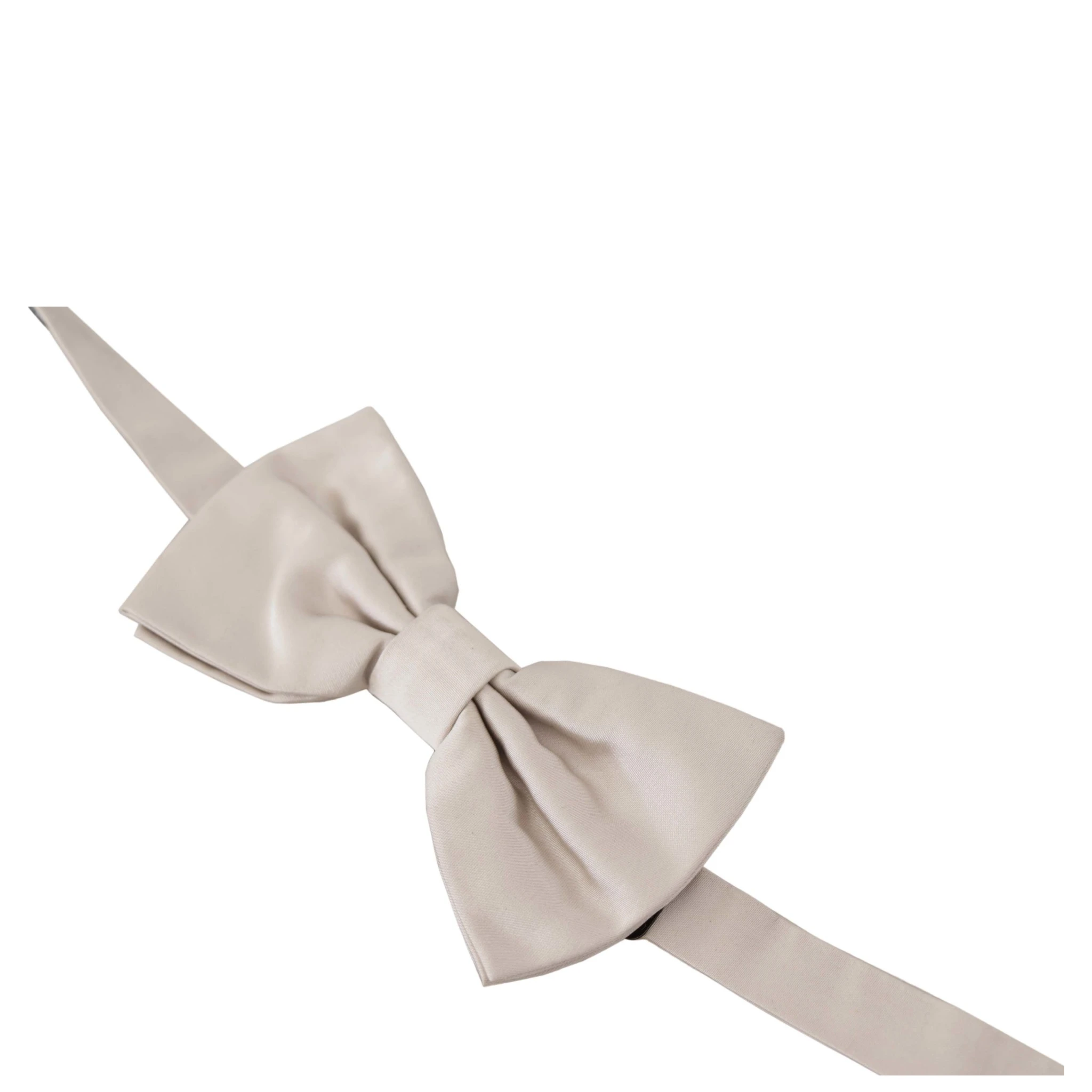 Gray 100% Silk Adjustable Neck Papillon Tie
