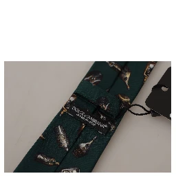 Black Bottle Fantasy Print Silk Adjustable Accessory Tie