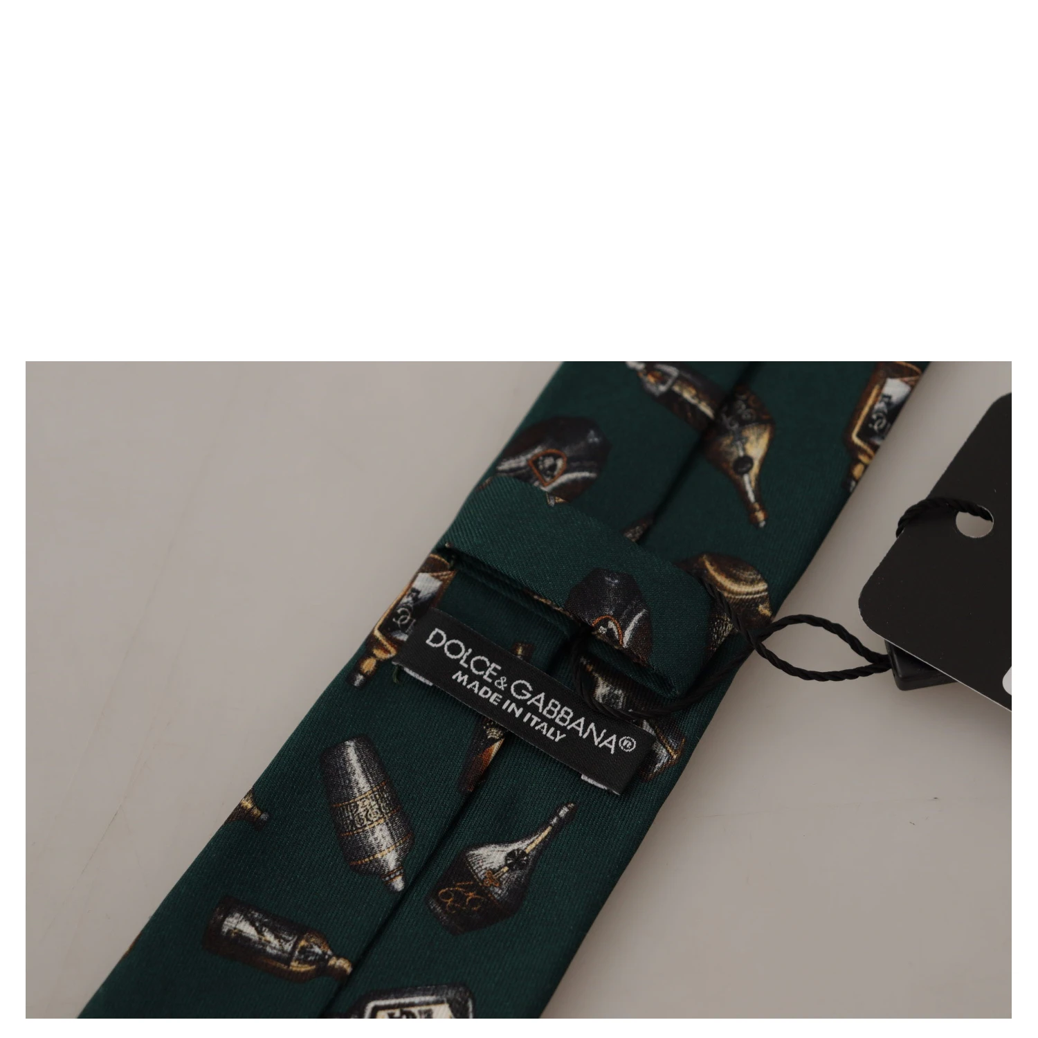 Black Bottle Fantasy Print Silk Adjustable Accessory Tie
