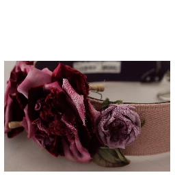 Multicolor Floral Appliques Metal Shoulder Strap