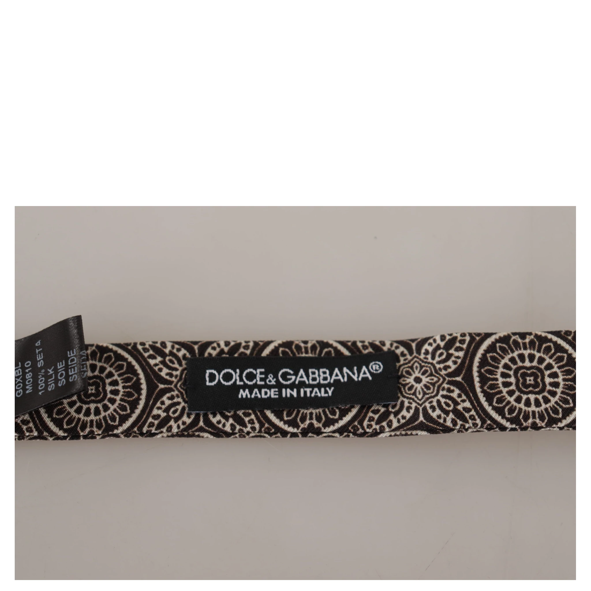 Black white 100% Silk Adjustable Neck Papillon Tie