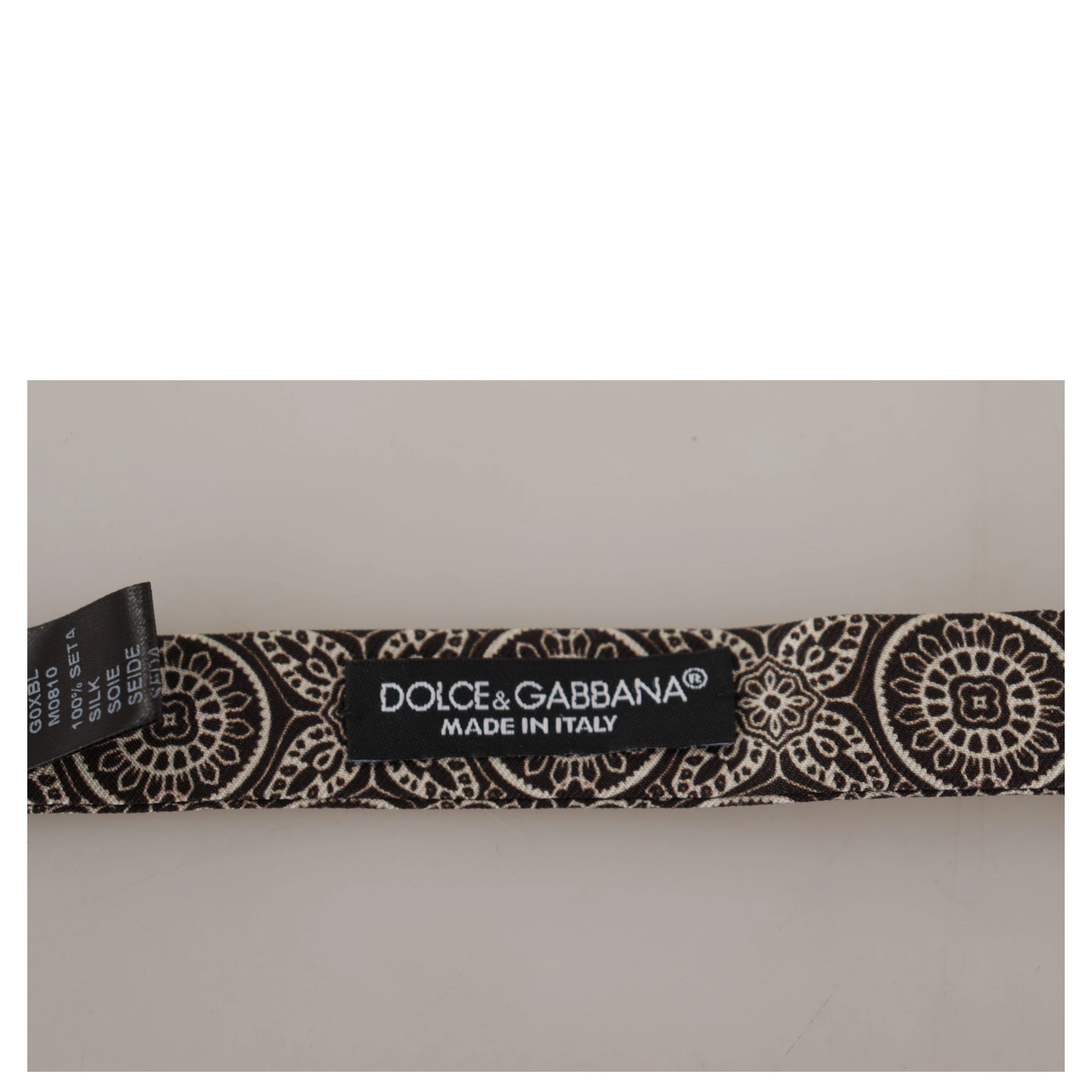 Black white 100% Silk Adjustable Neck Papillon Tie