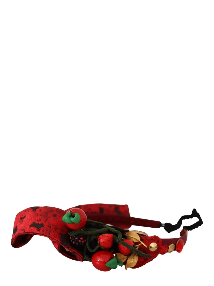 Red Tiara Berry Fruit Crystal Bow Hair Diadem Headband alternative