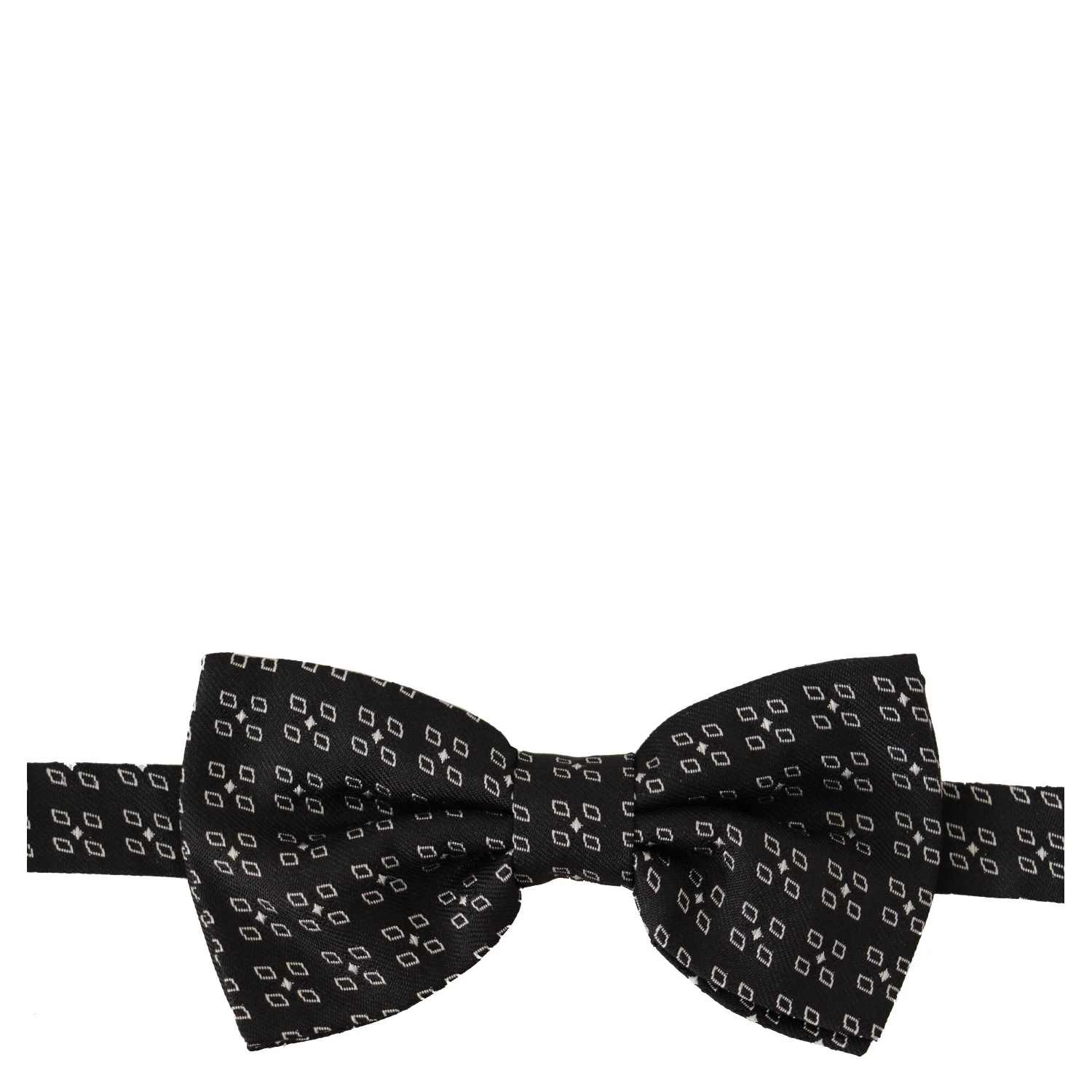 Black White Polka Dot 100% Silk Neck Papillon Tie