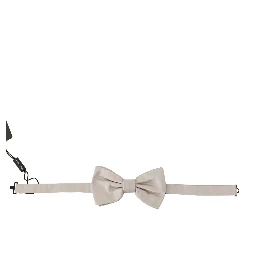Gray 100% Silk Adjustable Neck Papillon Tie