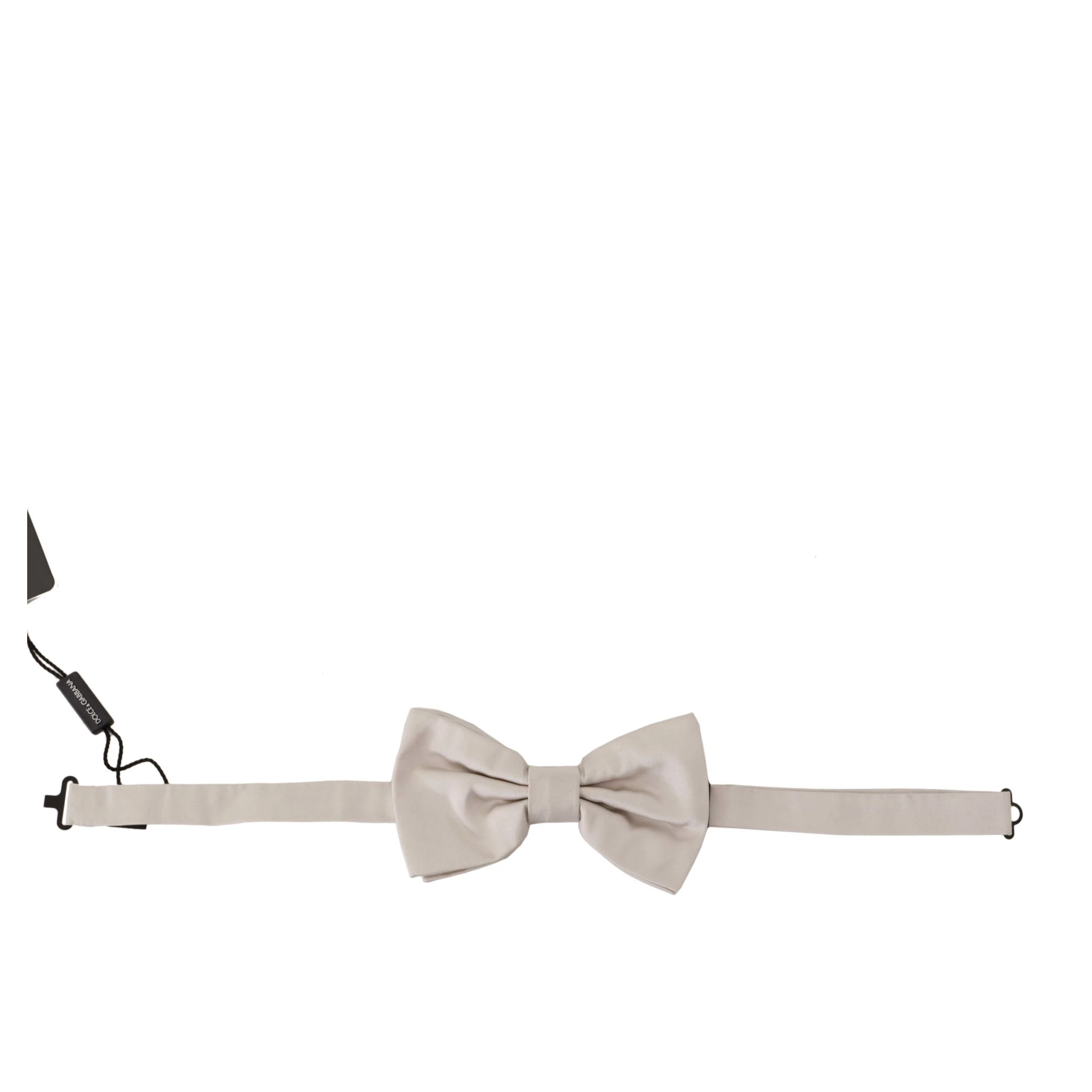 Gray 100% Silk Adjustable Neck Papillon Tie