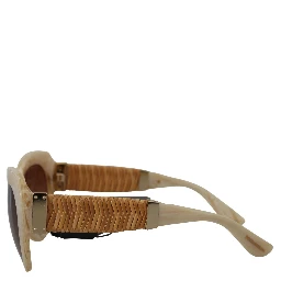 Beige Acetate Full Rim Brown Lense DG4294 Sunglasses