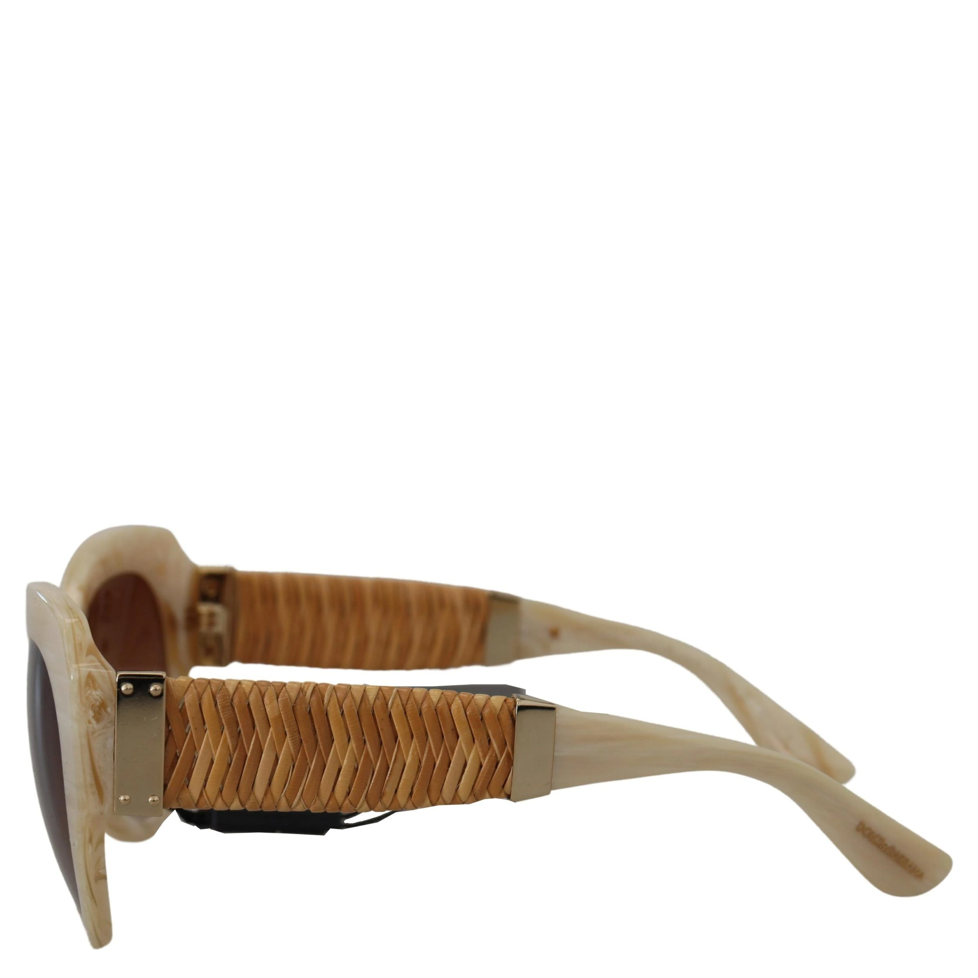 Beige Acetate Full Rim Brown Lense DG4294 Sunglasses