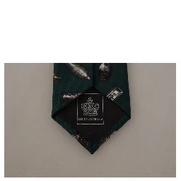 Black Bottle Fantasy Print Silk Adjustable Accessory Tie