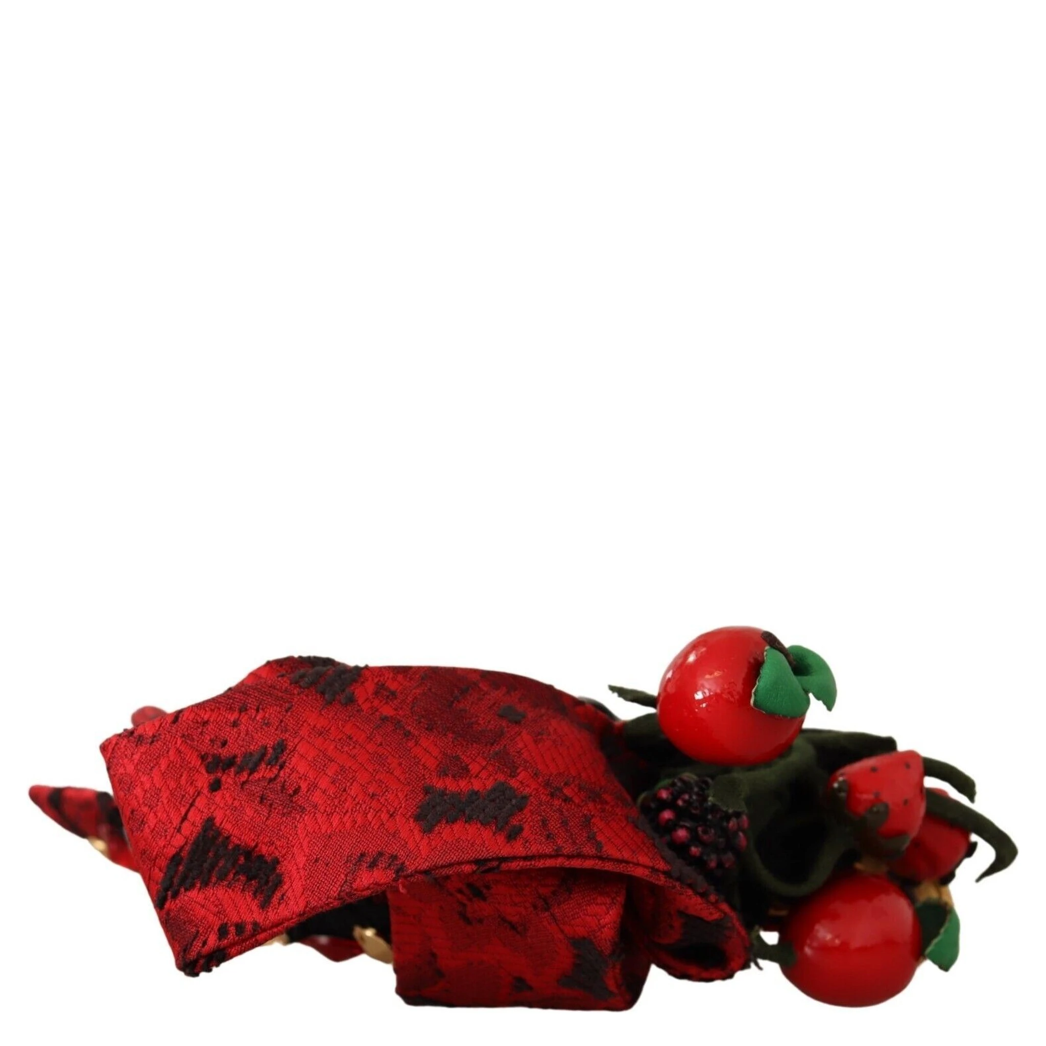 Red Tiara Berry Fruit Crystal Bow Hair Diadem Headband