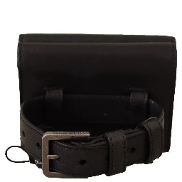 Black Leather Trifold Purse Belt Multi Kit Wallet