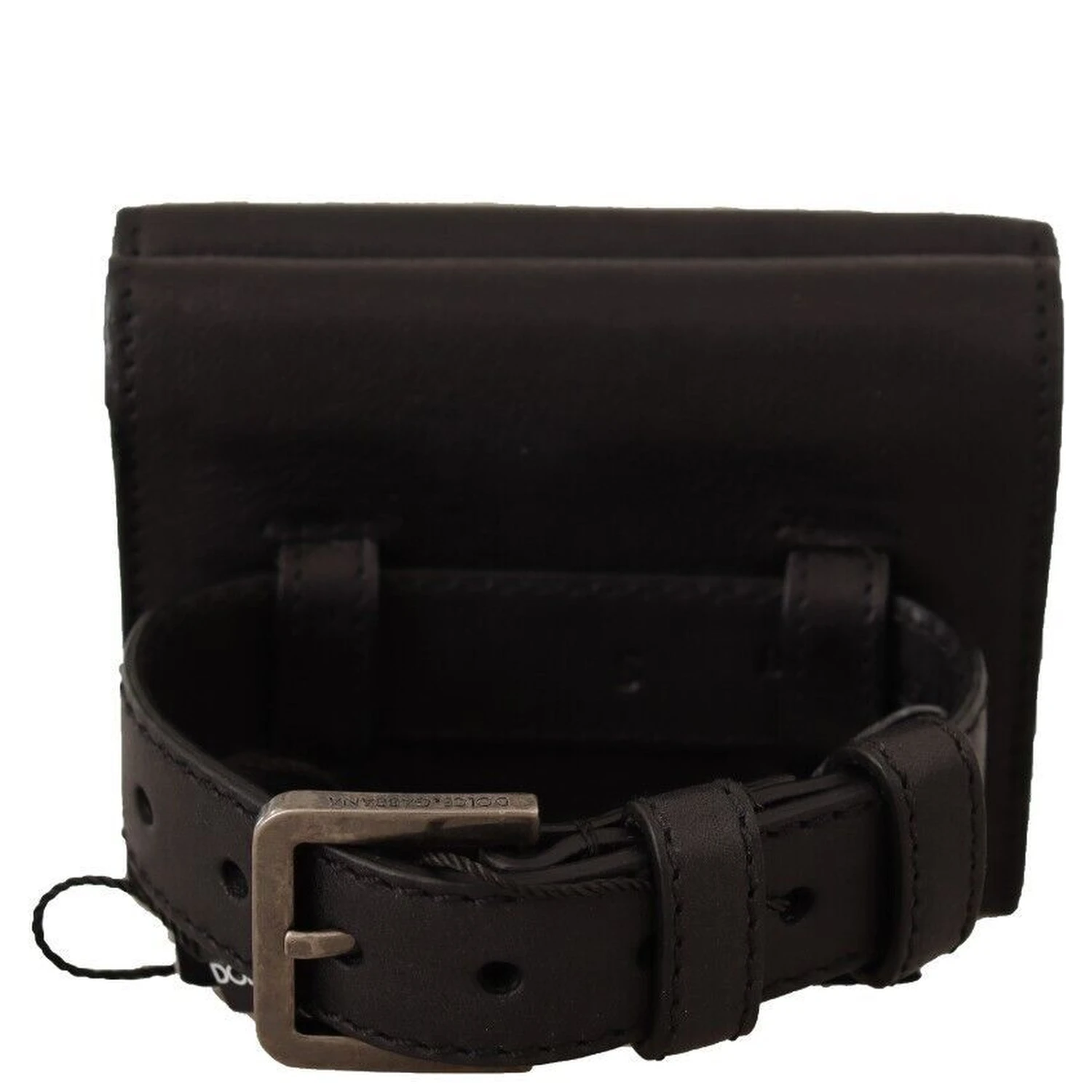 Black Leather Trifold Purse Belt Multi Kit Wallet