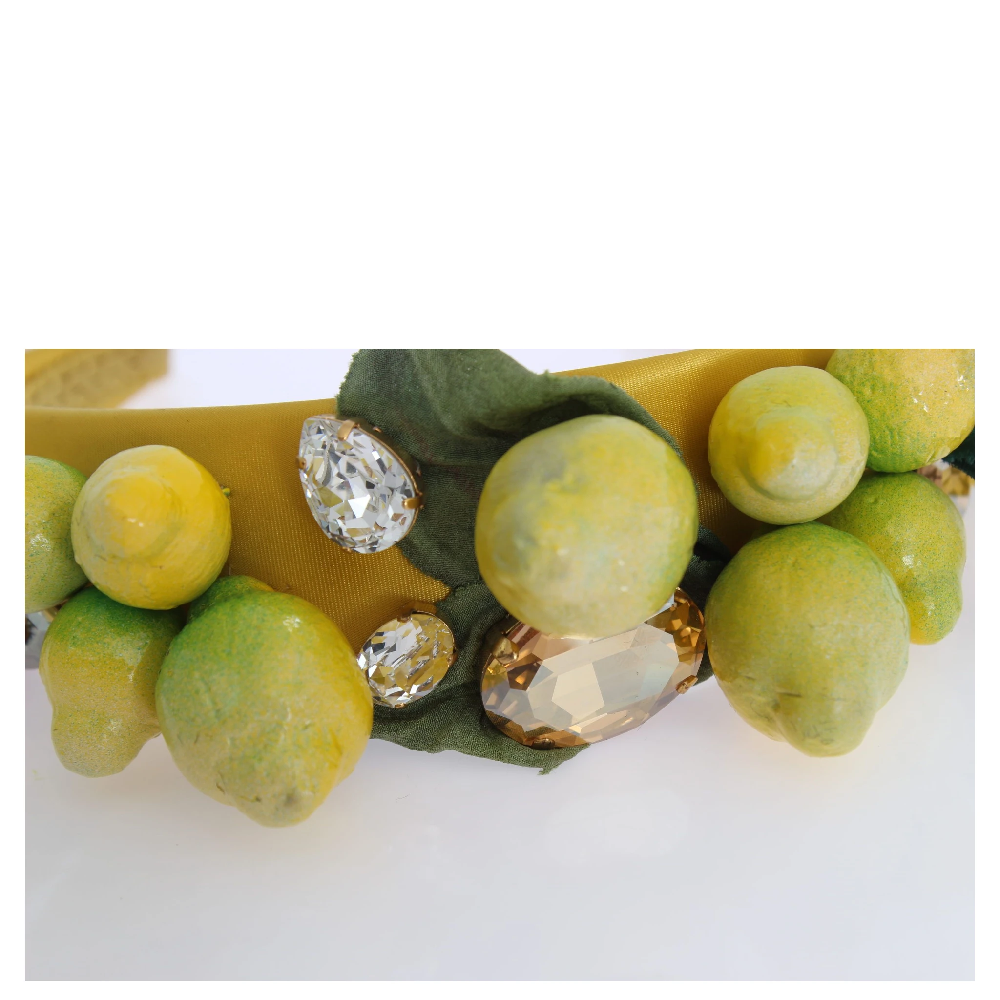 Yellow Lemons Sicily Crystal Diadem Tiara Headband