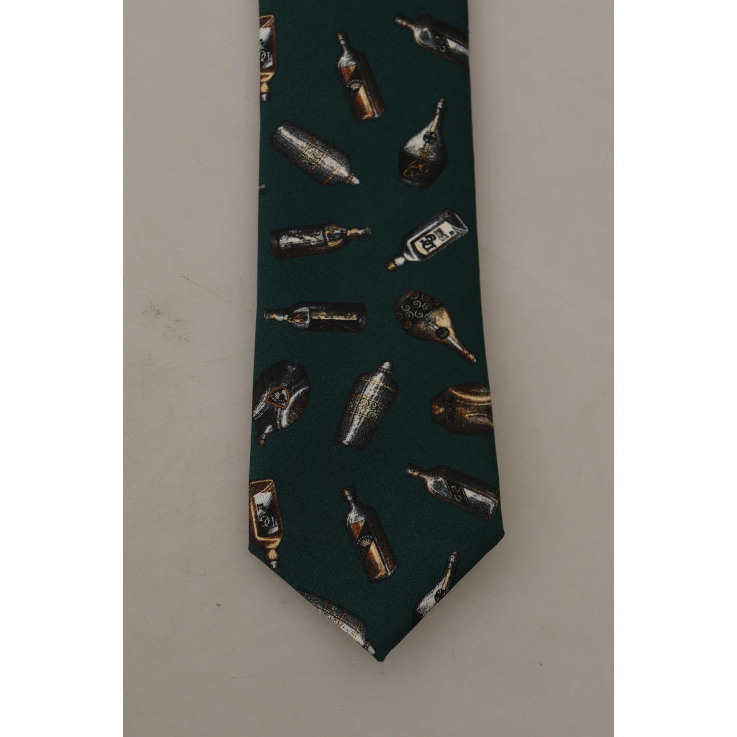 Black Bottle Fantasy Print Silk Adjustable Accessory Tie