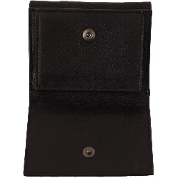 Black Leather Trifold Purse Belt Multi Kit Wallet