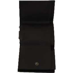 Black Leather Trifold Purse Belt Multi Kit Wallet