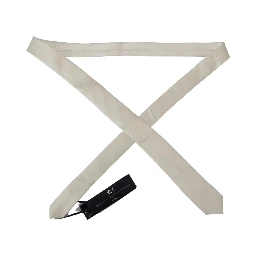 Off White Silk Men Necktie Adjustable Accessory Tie
