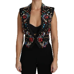Black Crystal Sicily Vest Waistcoat