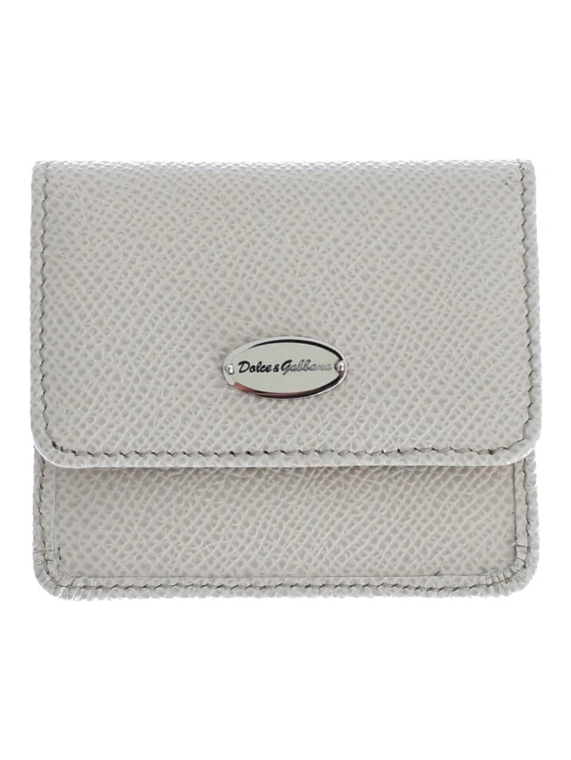 White Dauphine Leather Case Wallet