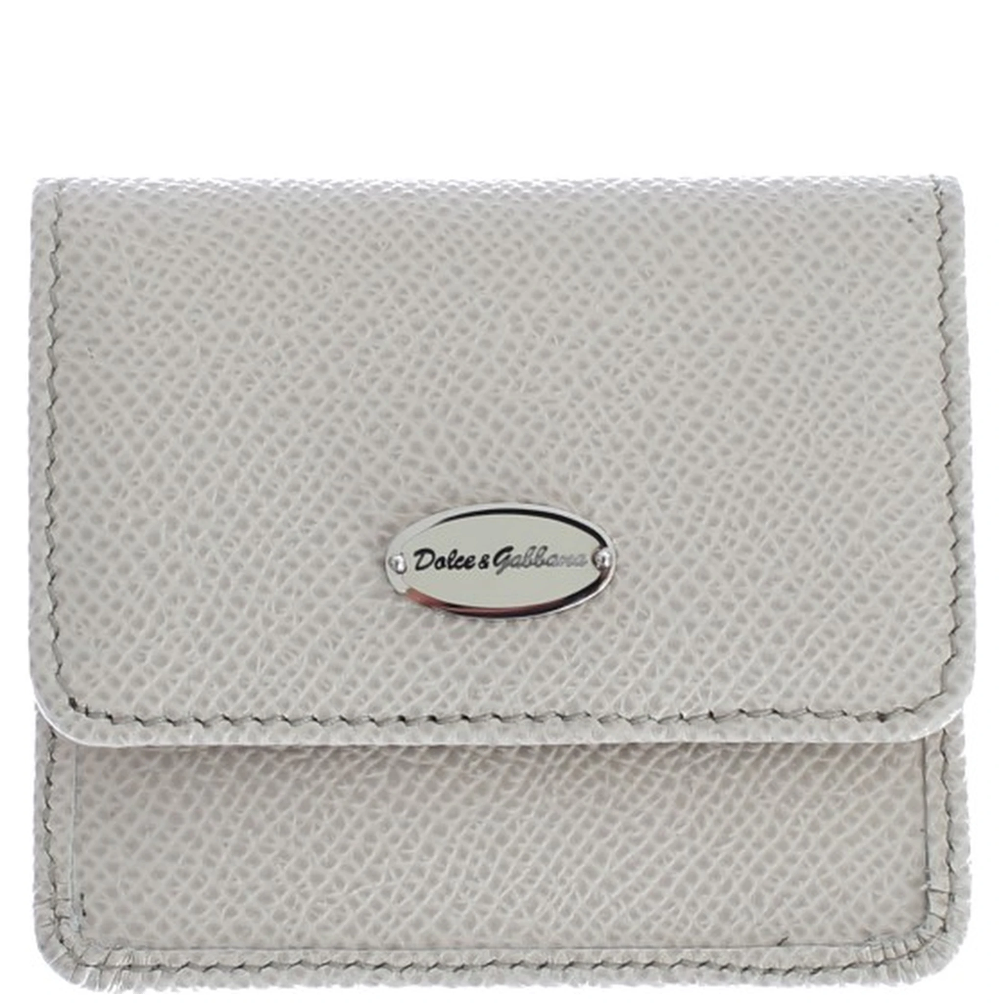 White Dauphine Leather Case Wallet