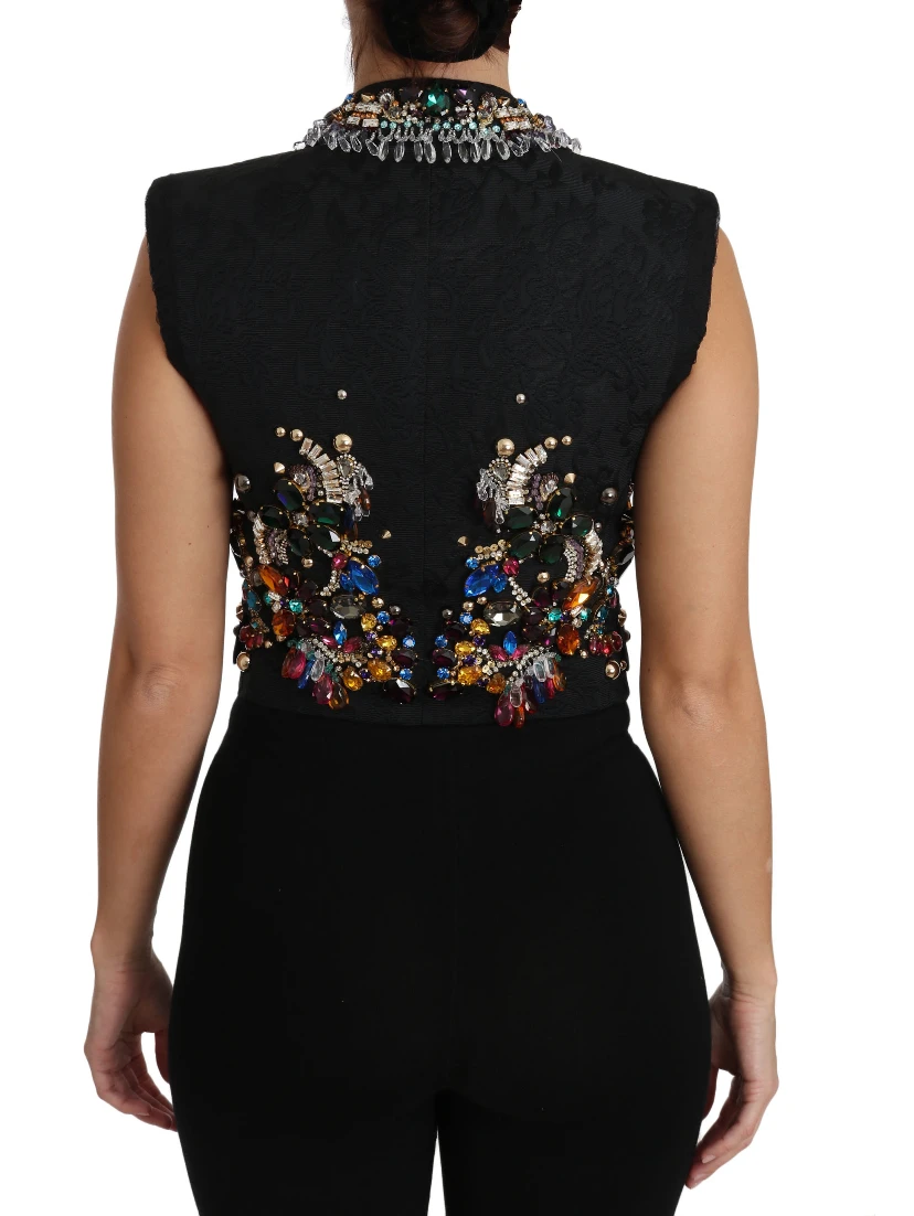 Black Crystal Sicily Vest Waistcoat