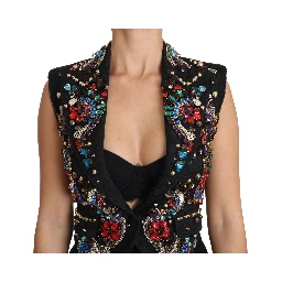 Black Crystal Sicily Vest Waistcoat