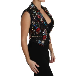 Black Crystal Sicily Vest Waistcoat