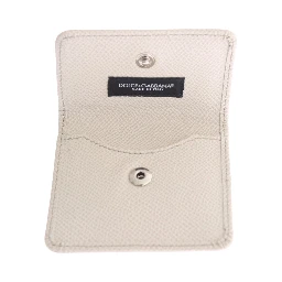 White Dauphine Leather Case Wallet