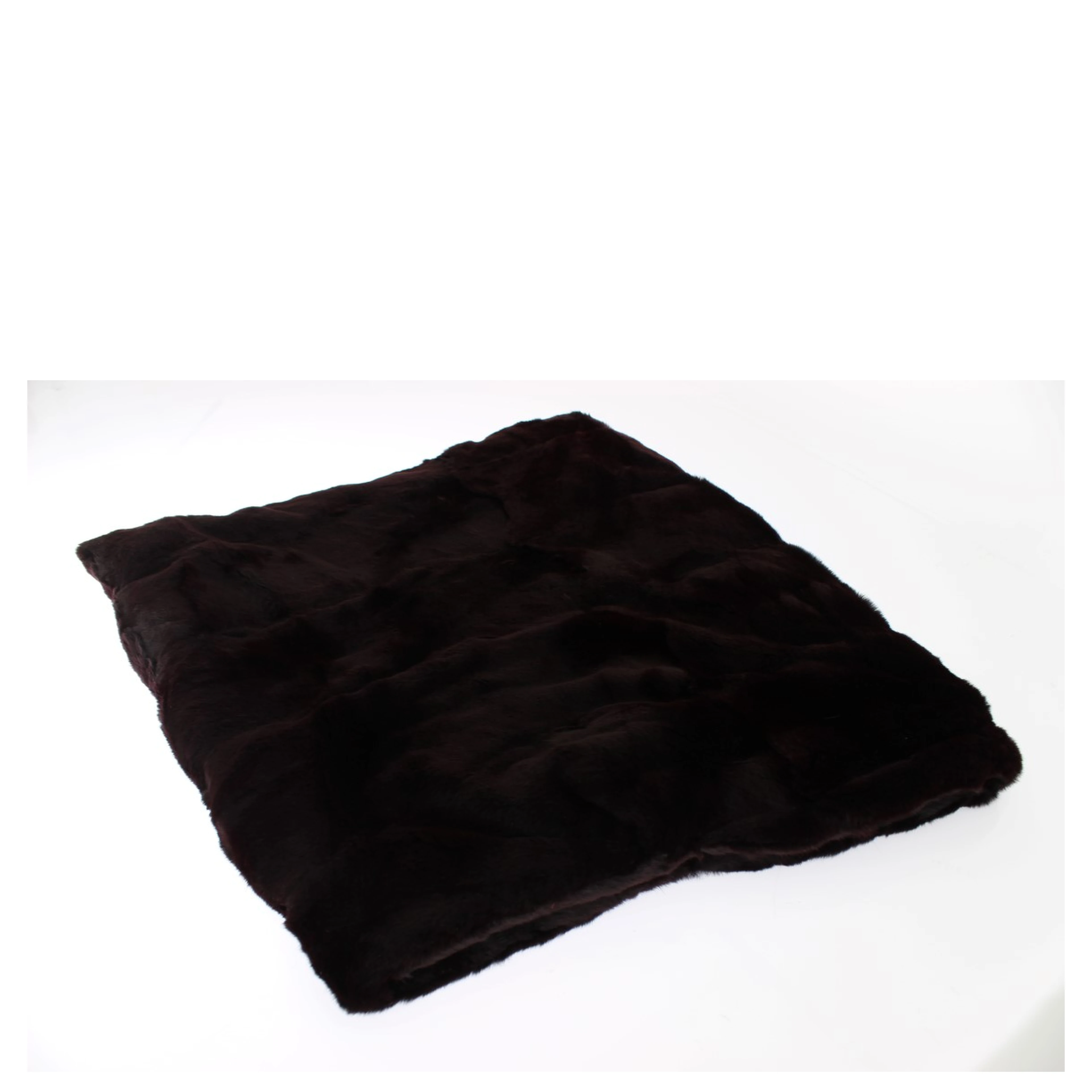 Purple Weasel Fur Crochet Hood Scarf Hat
