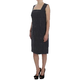 Gray Stretch Sheath Dress Suit Set