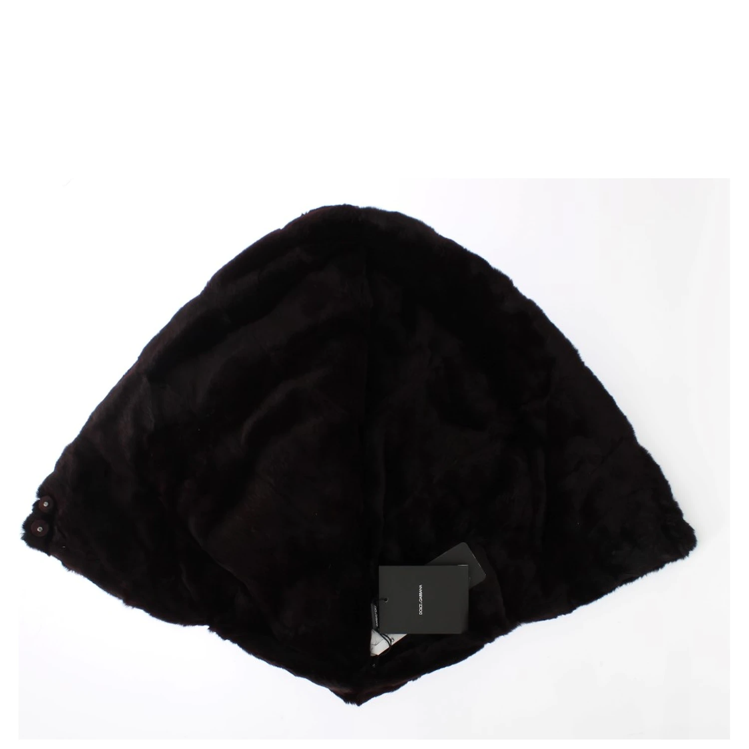 Purple Weasel Fur Crochet Hood Scarf Hat