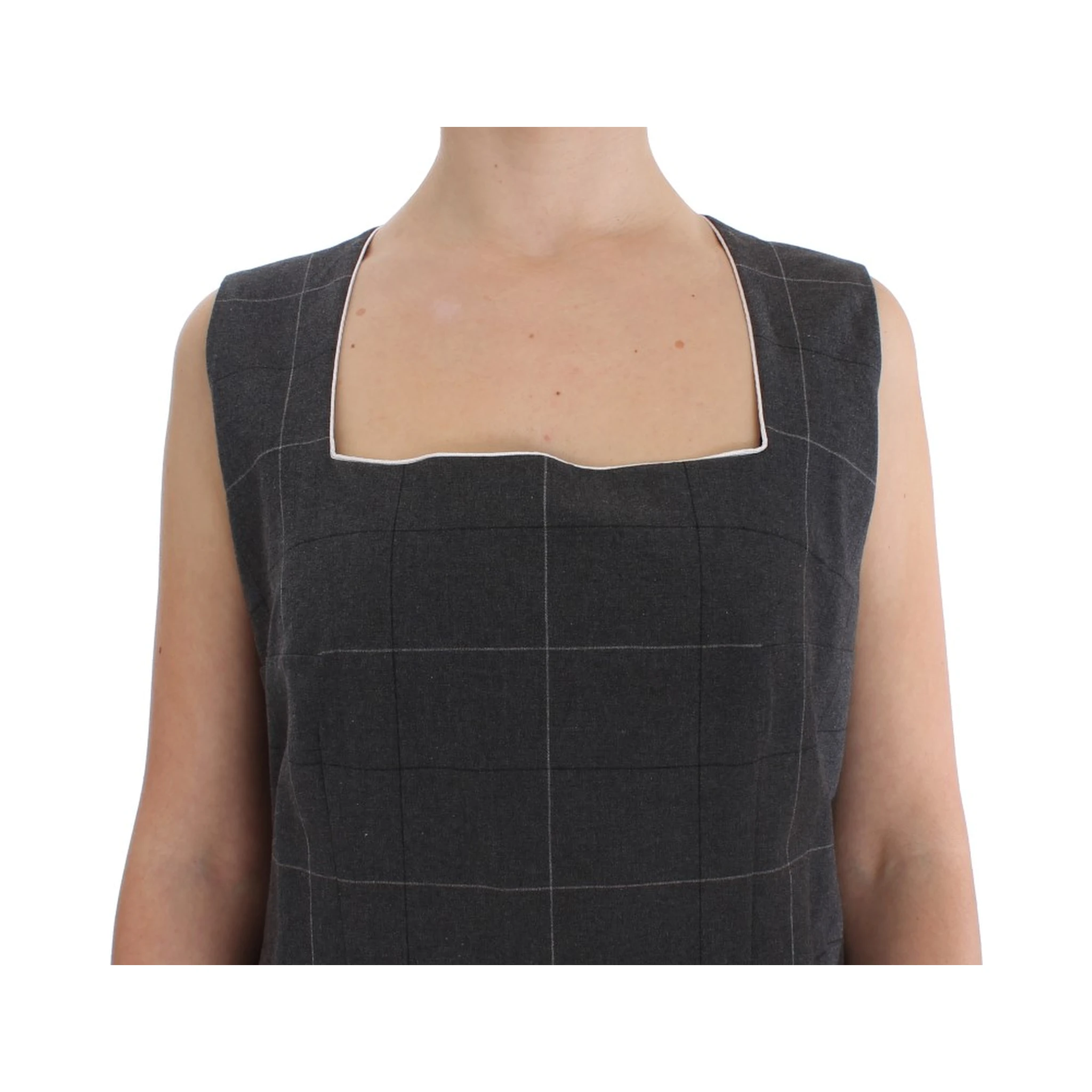 Gray Stretch Sheath Dress Suit Set