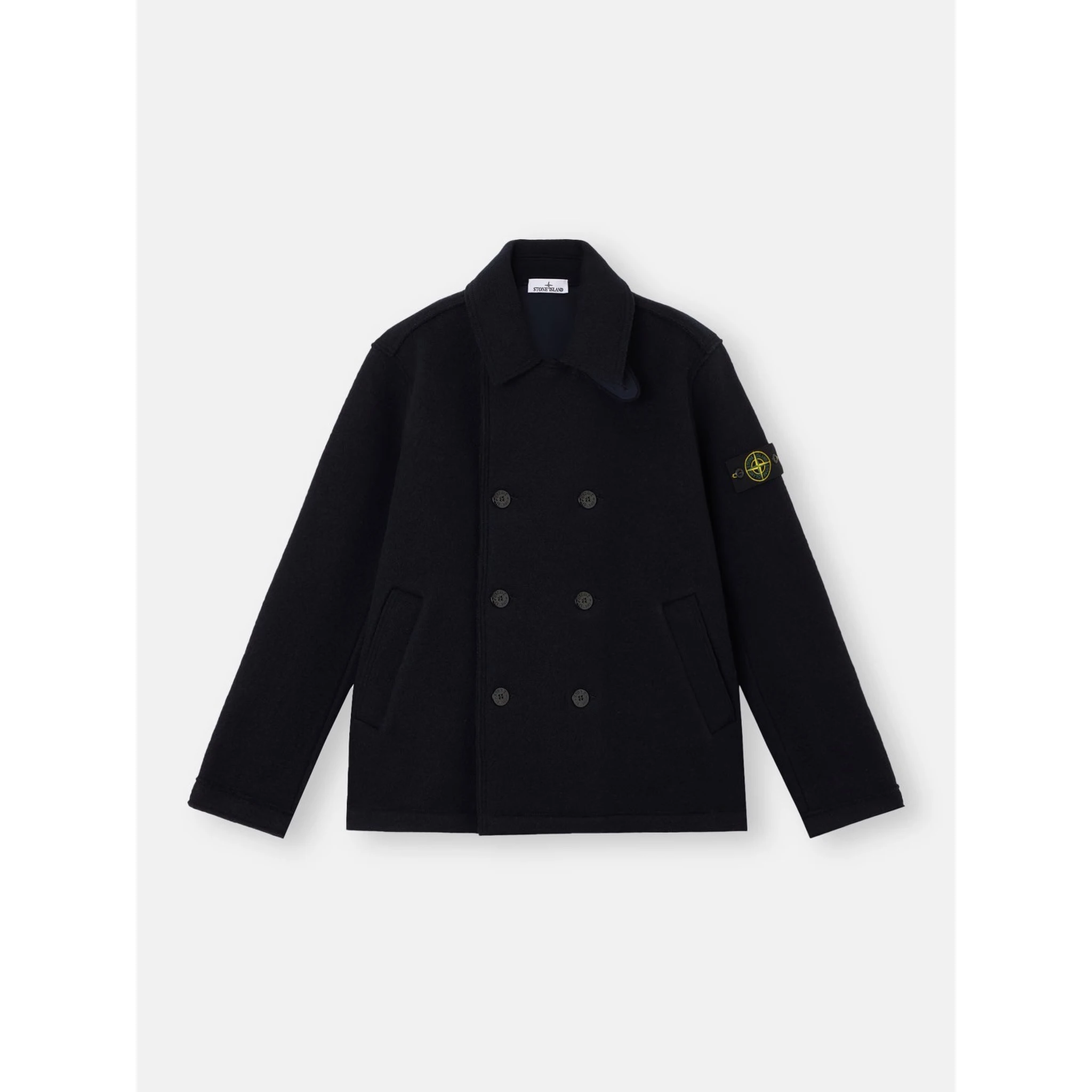 Double-breasted RWS wool felt pea jacket