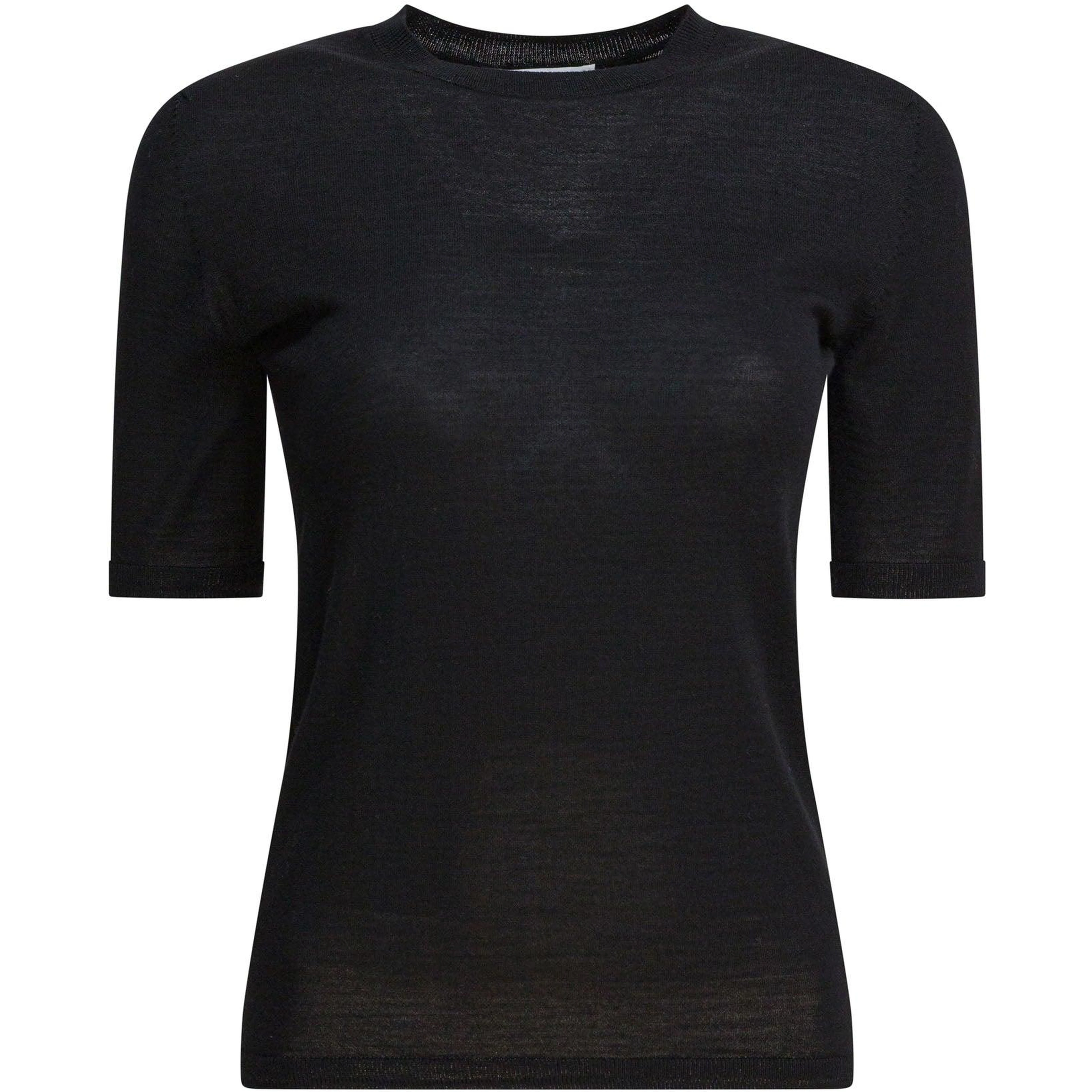Short slevees t-shirt in wool