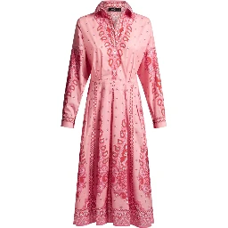 Paisley-print shirt dress