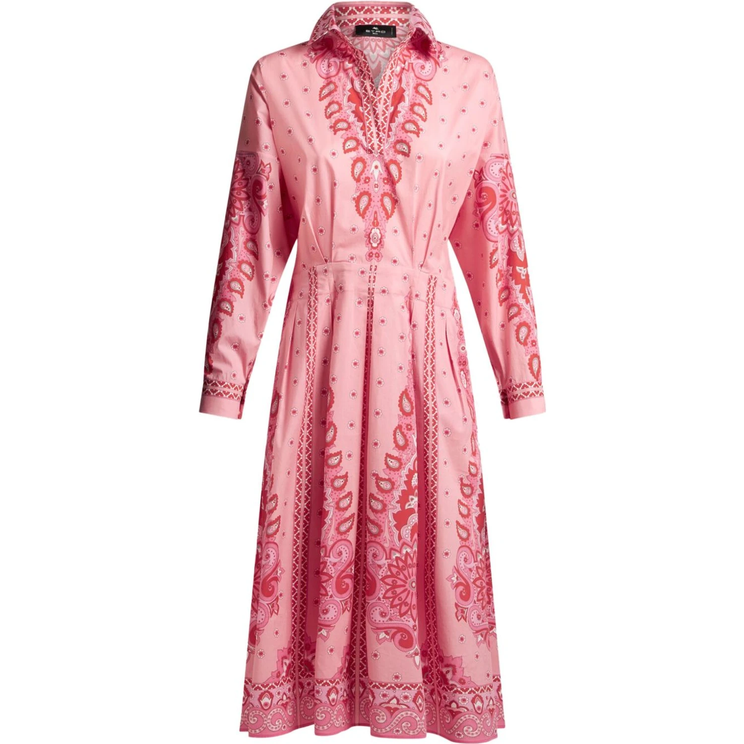 Paisley-print shirt dress