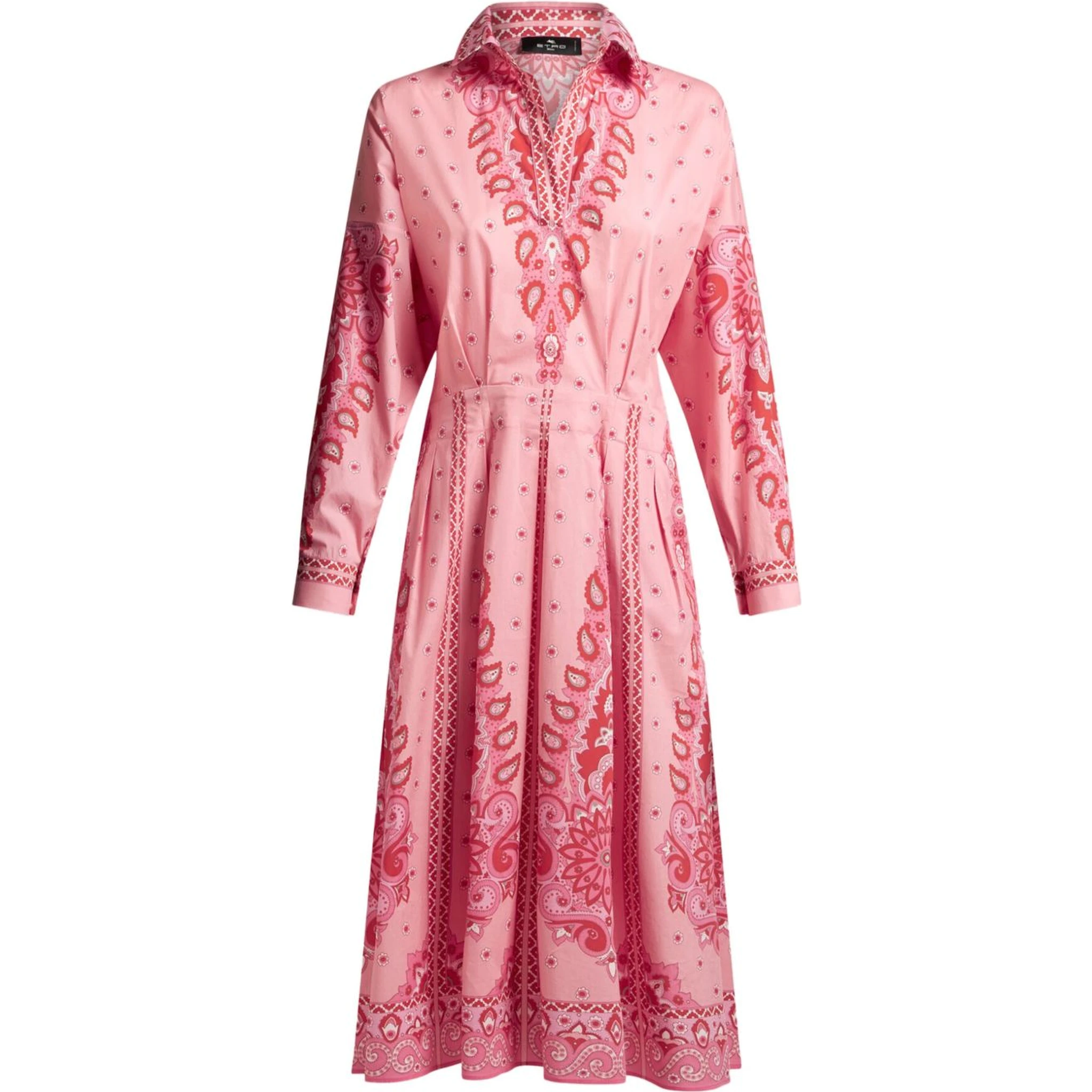 Paisley-print shirt dress