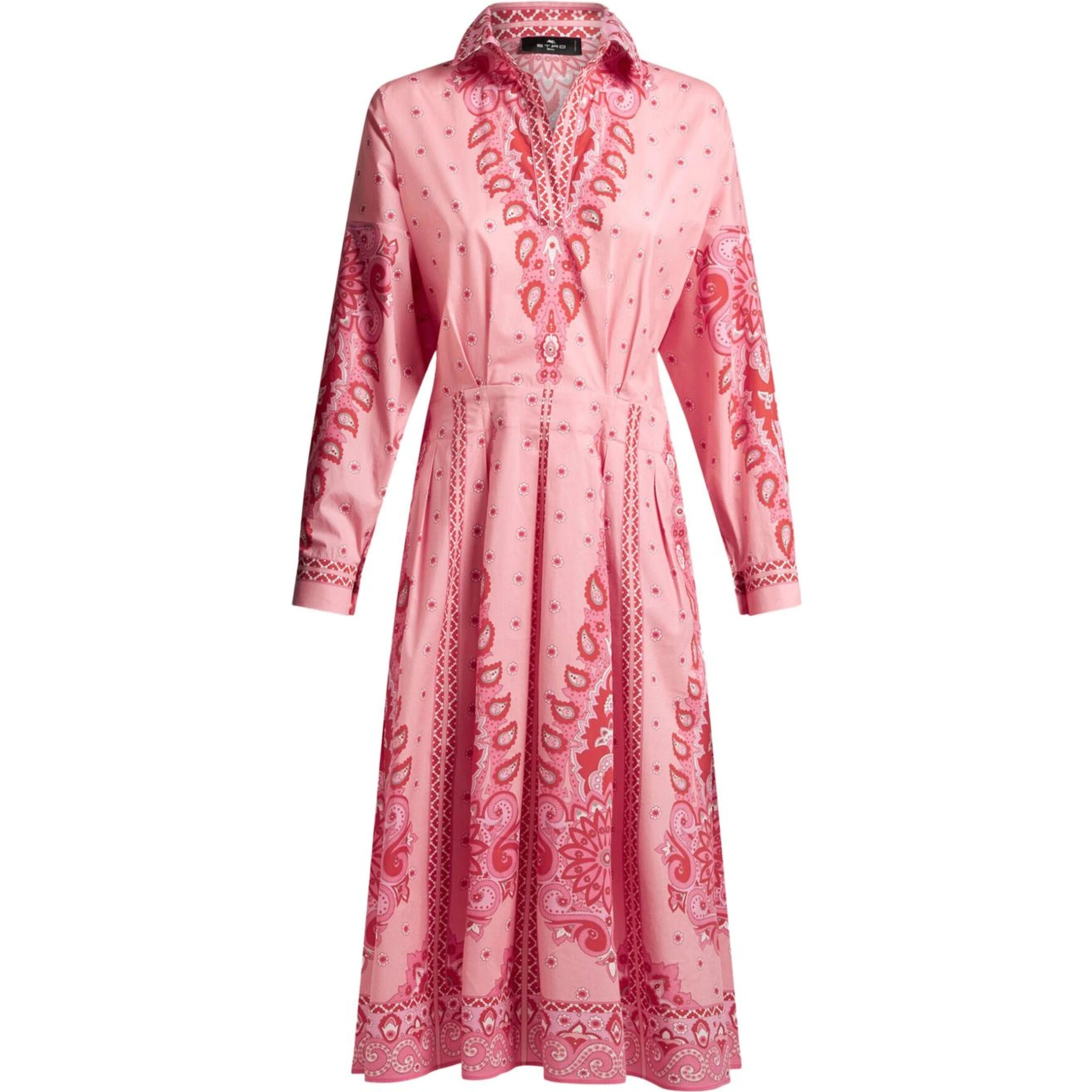 Paisley-print shirt dress