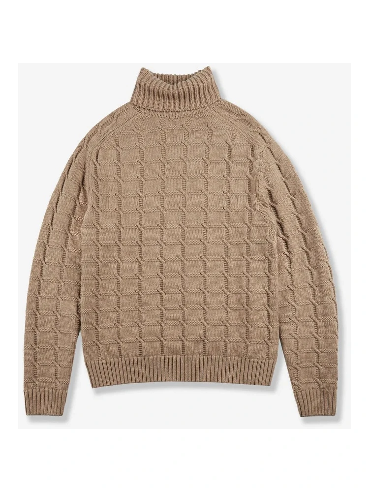 Sim fit turtleneck sweater in wool