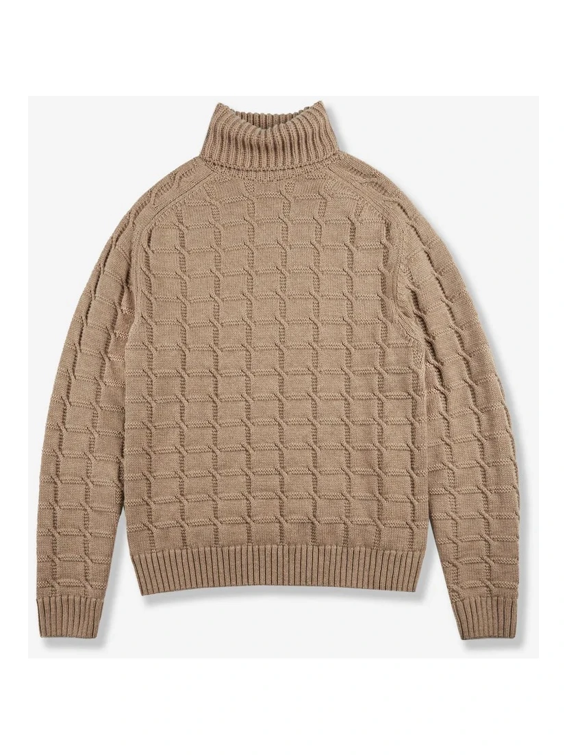 Sim fit turtleneck sweater in wool