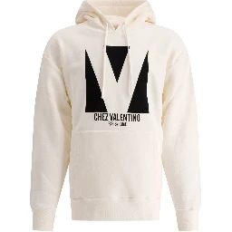 Chez Valentino print hoodie