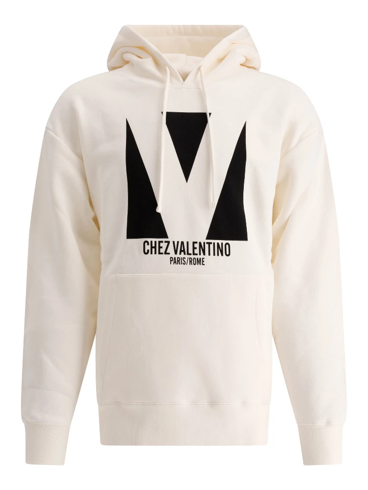 Chez Valentino print hoodie