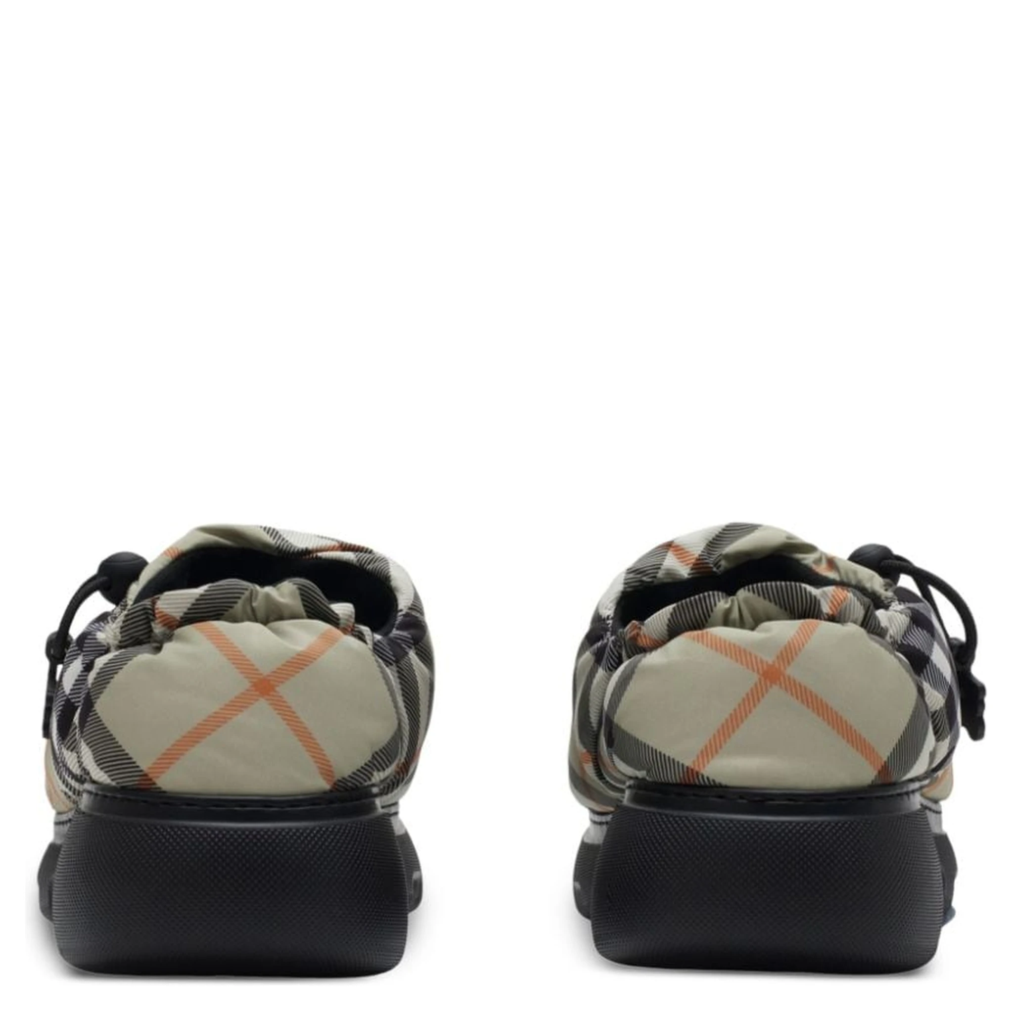 Check pattern pillow mules