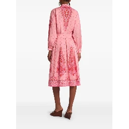 Paisley-print shirt dress