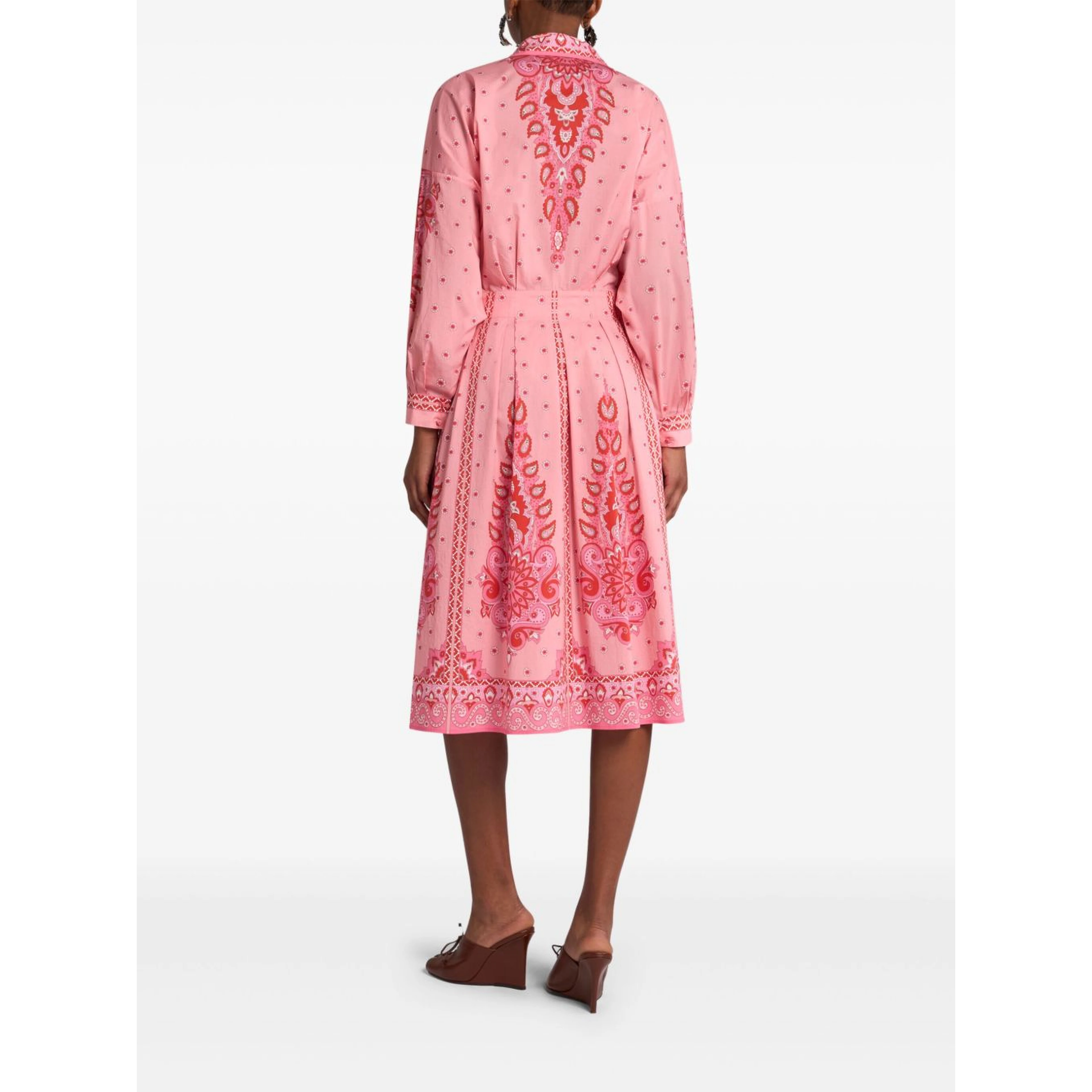 Paisley-print shirt dress